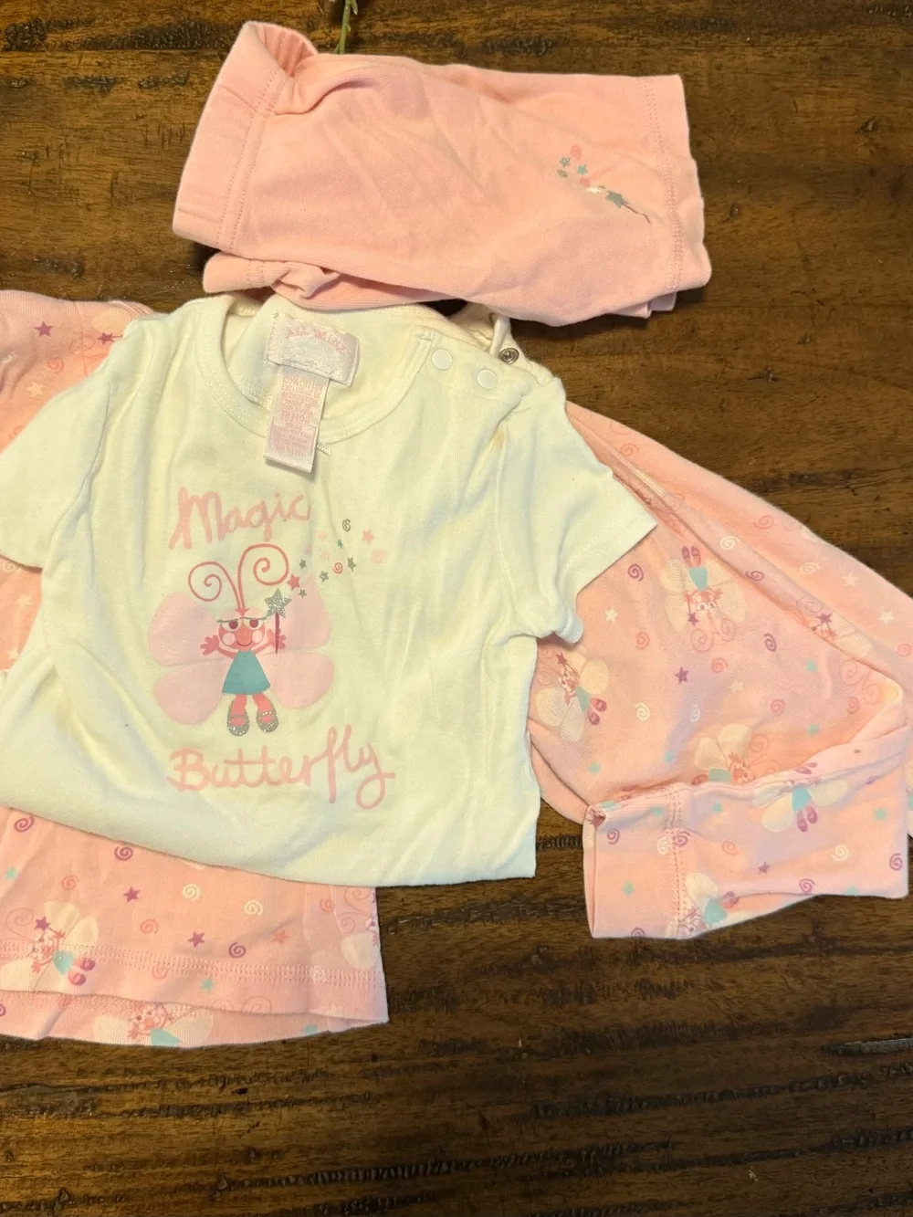Kids Pink Three-Piece Pajama Bundle